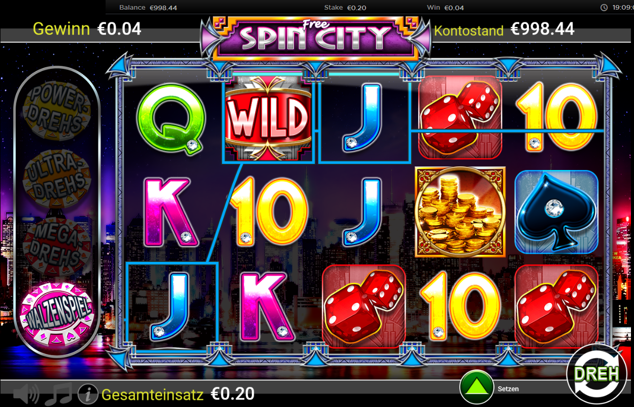 мобильная версия Spin City Casino