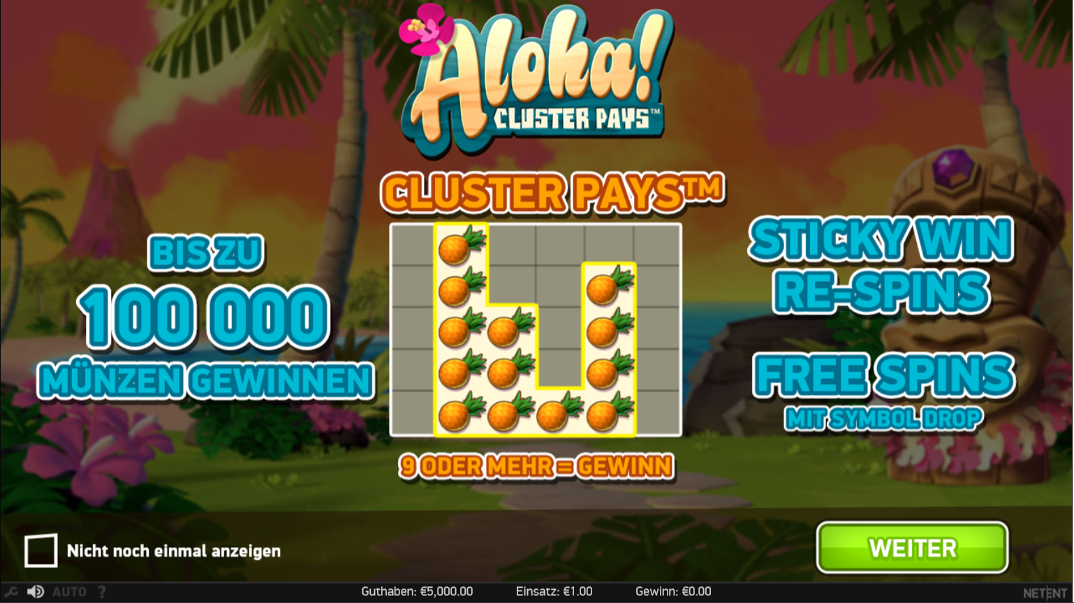 Aloha! Cluster Plays – der hawaiianische Spielautomat