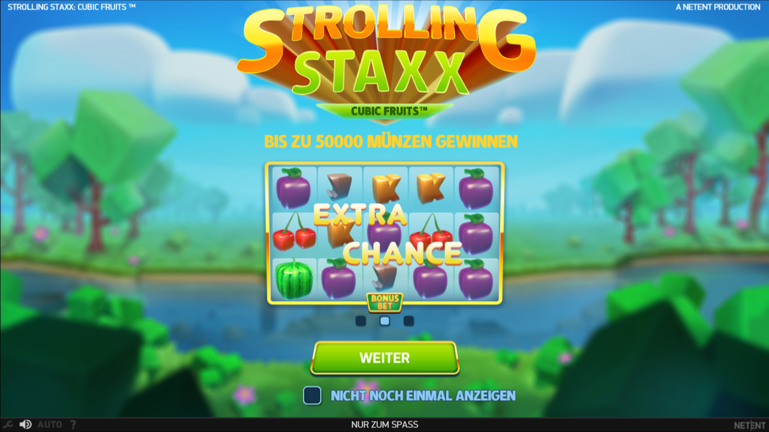 Strolling Staxx – quadratische Früchte