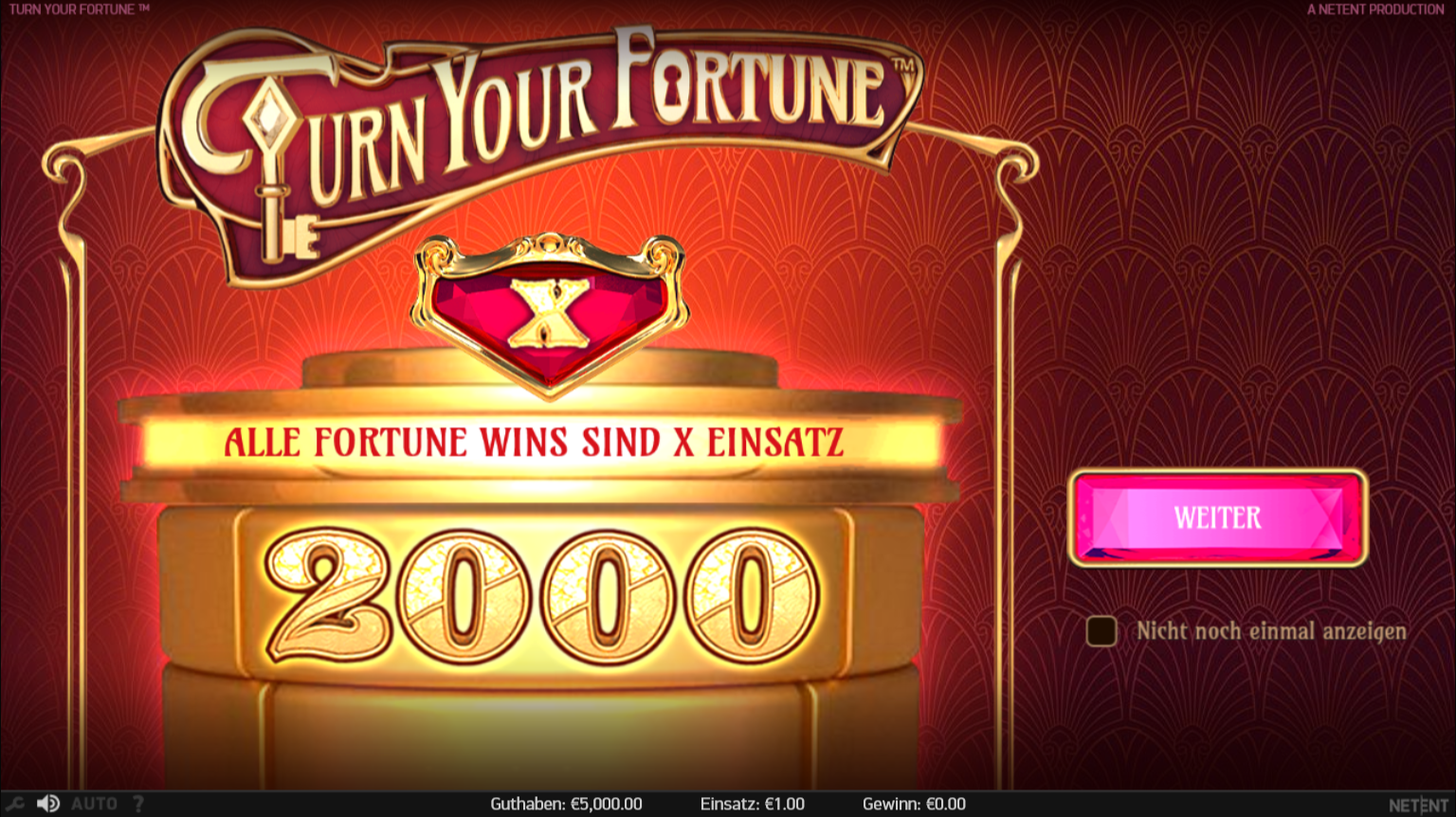 Turn your Fortune – garantierte Gewinne