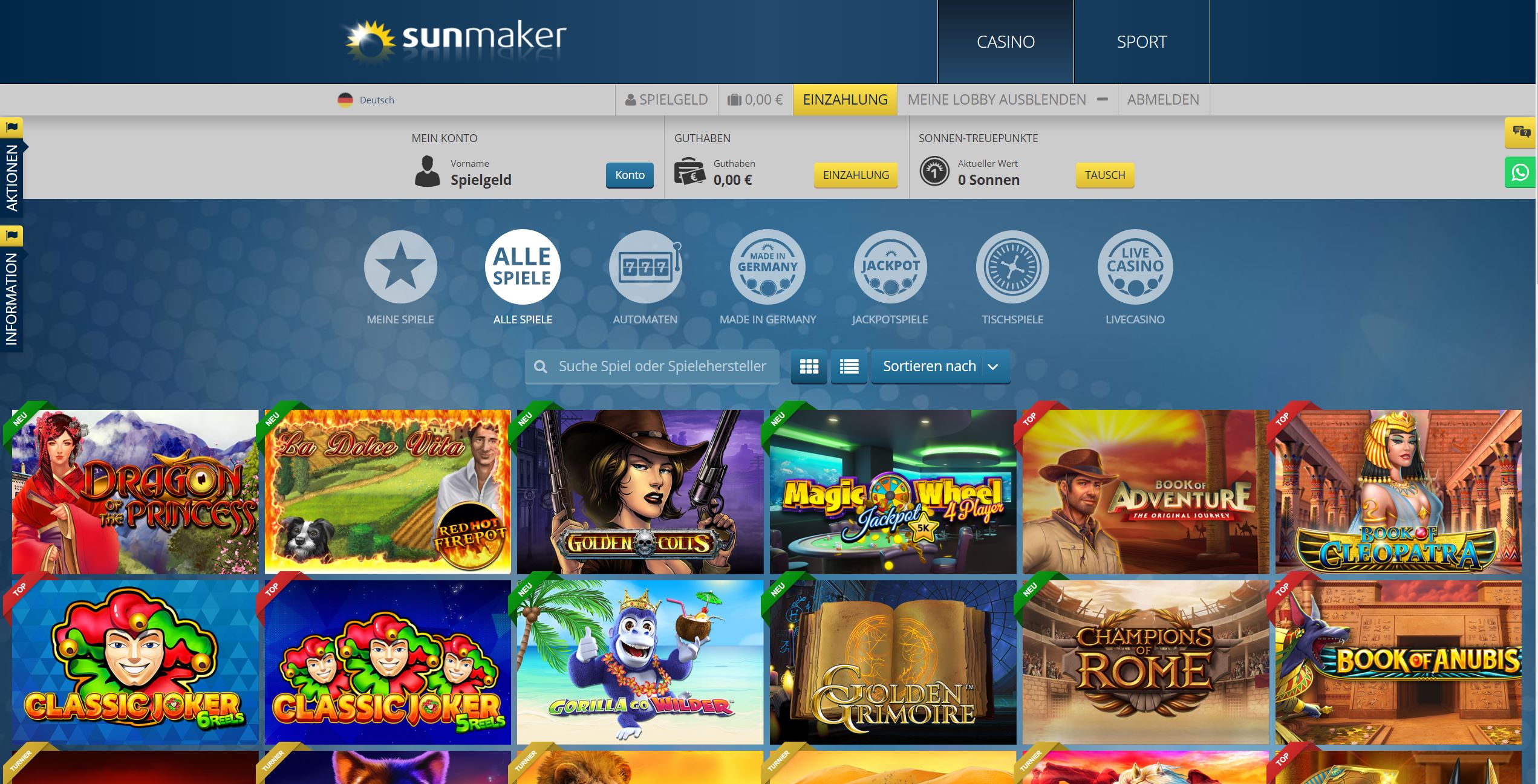 Sunmaker Spiele