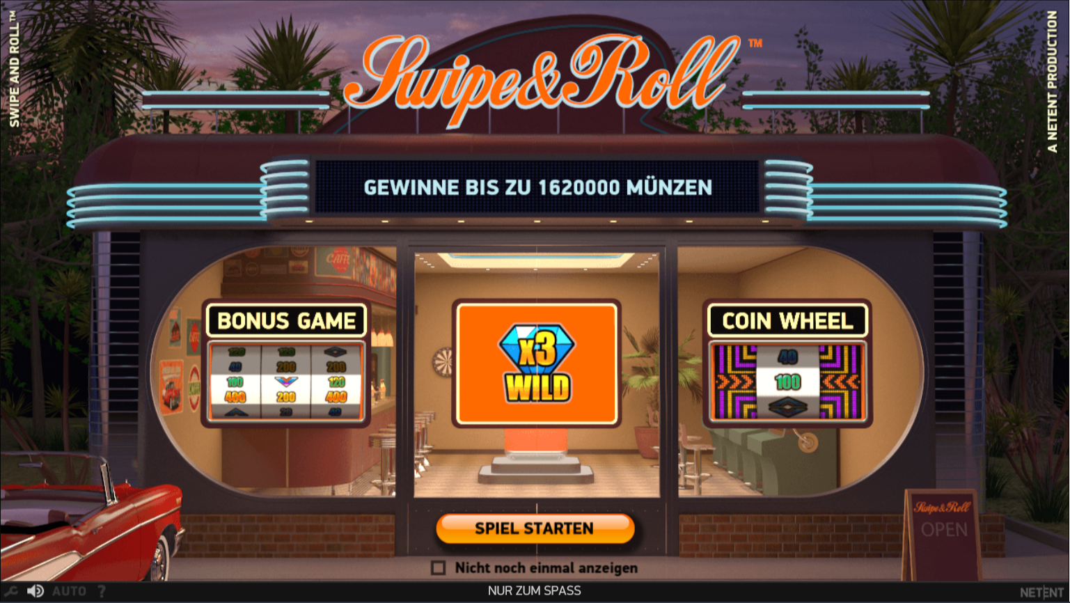 Swipe & Roll mit Bonus Game und doppeltem Wild
