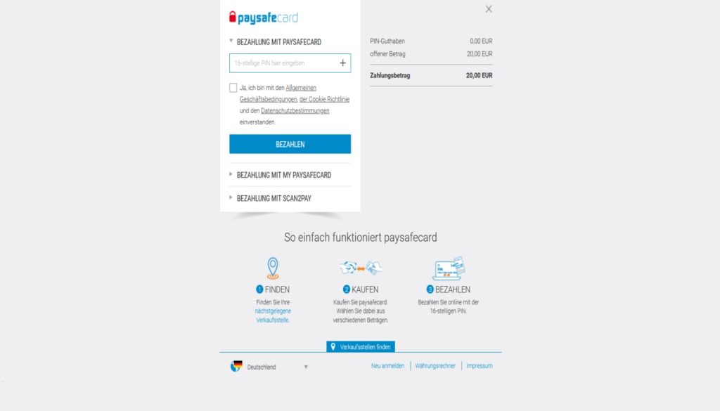 Paysafecard in online Casinos 3