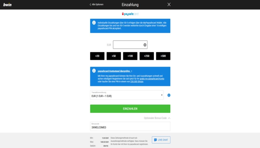 Paysafecard in online Casinos 1