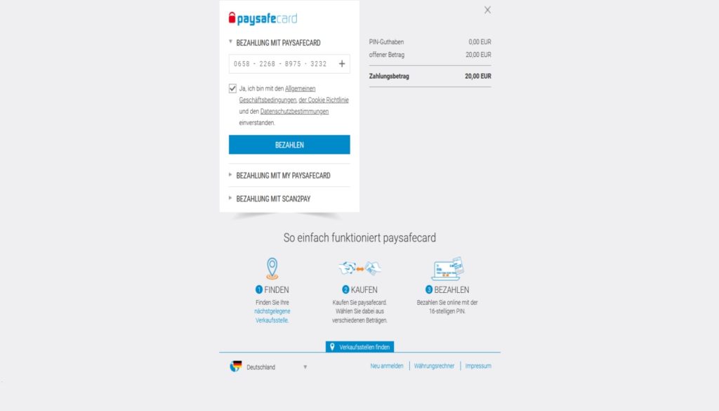 Paysafecard in online Casinos 4