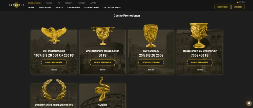 casinoly bonus